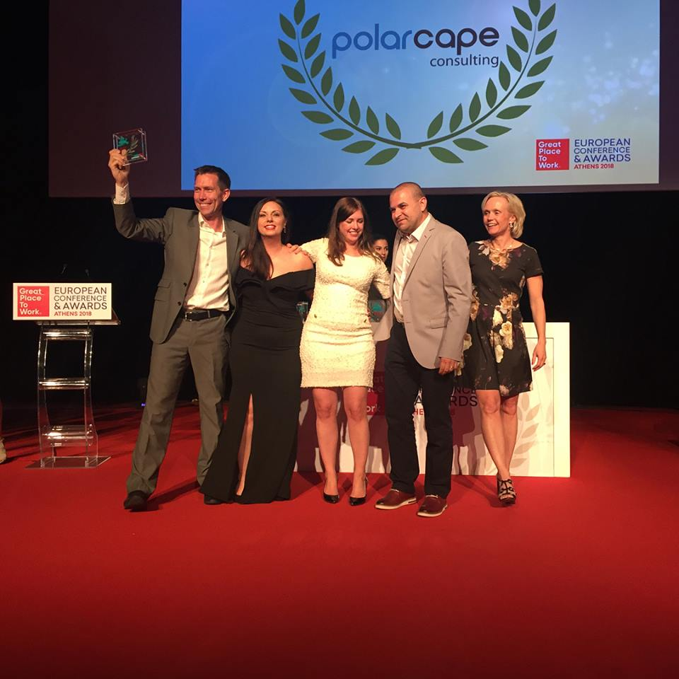 Ivana Gligorovska, HR Business Partner at Polar Cape at the Great Place to Work awards